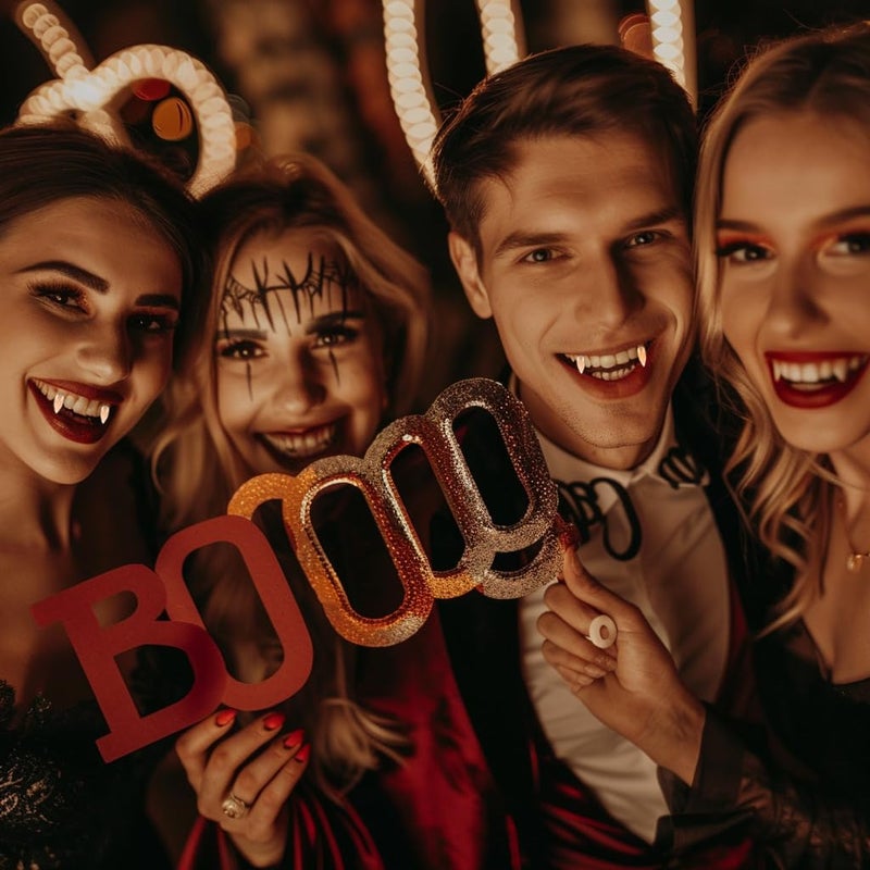 COOLJOY أنياب مصاص الدماء COOLJOY 3 أحجام مع لاصق ملحقات هالوين تنكرية بيضاء رعب أسنان مزيفة هدايا حفلات ملحقات تنكرية - Image 3